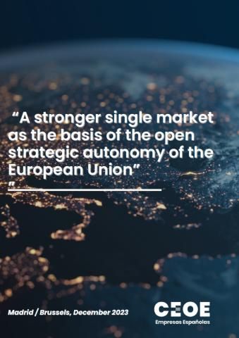 A stronger single market as the basis of the open strategic autonomy of the European Union