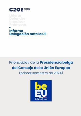 Prioridades de la Presidencia belga del Consejo de la Unión Europea - Primer semestre de 2024