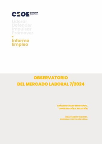 Observatorio del mercado laboral - Julio 2024
