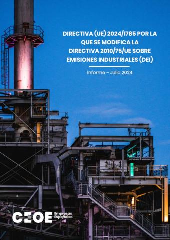 Directiva (UE) 2024/1785 por la que se modifica la Directiva 2010/75/UE sobre emisiones industriales (DEI)