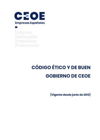 Código ético y de buen gobierno de CEOE