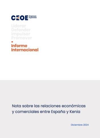 Nota sobre las relaciones económicas y comerciales entre España y Kenia - Diciembre 2024