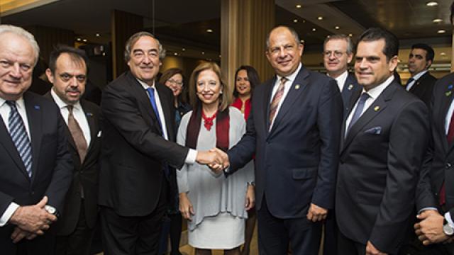 El presidente de Costa Rica inaugura el Encuento Empresarial España - Costa Rica 