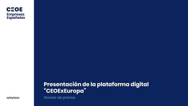 Presentación plataforma "CEOExEuropa"