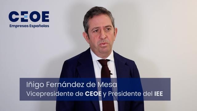 Iñigo Fernández de Mesa, Vicepresidente de CEOE y Presidente del IEE, valora los datos de la EPA.