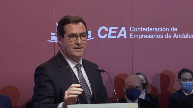 Antonio Garamendi, en el acto de Toma de Posesión de González de Lara como presidente de CEA