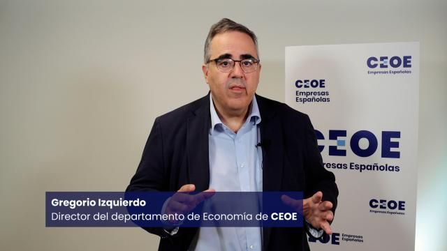 Valoración de los datos de PIB por el director de Economía de CEOE, Gregorio Izquierdo