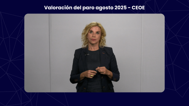 Valoración del paro agosto 2025 - CEOE
