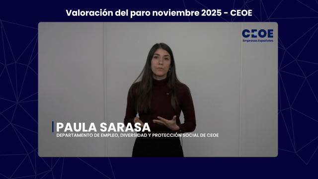 Valoración del paro noviembre 2025